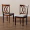 Baxton Studio Augustine Grey Upholstered and Walnut Wood 2-Piece Dining Chair Set 165-10548 - alternate 2